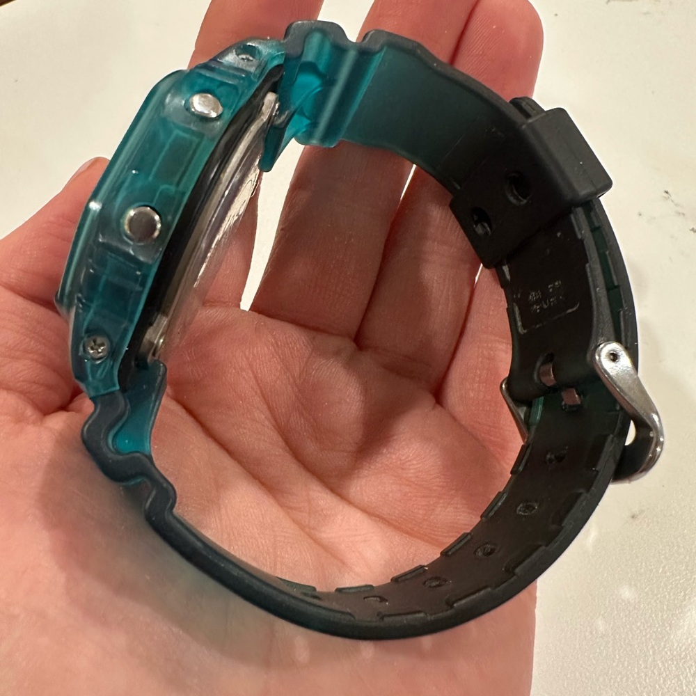 Casio Digital G-Shock DW-B5600 Watch in translucent gradated Turquoise Blue - Picture 5 of 8